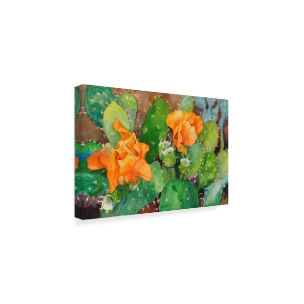 Joanne Porter 'Blossoming Cactus' Canvas Art,16x24